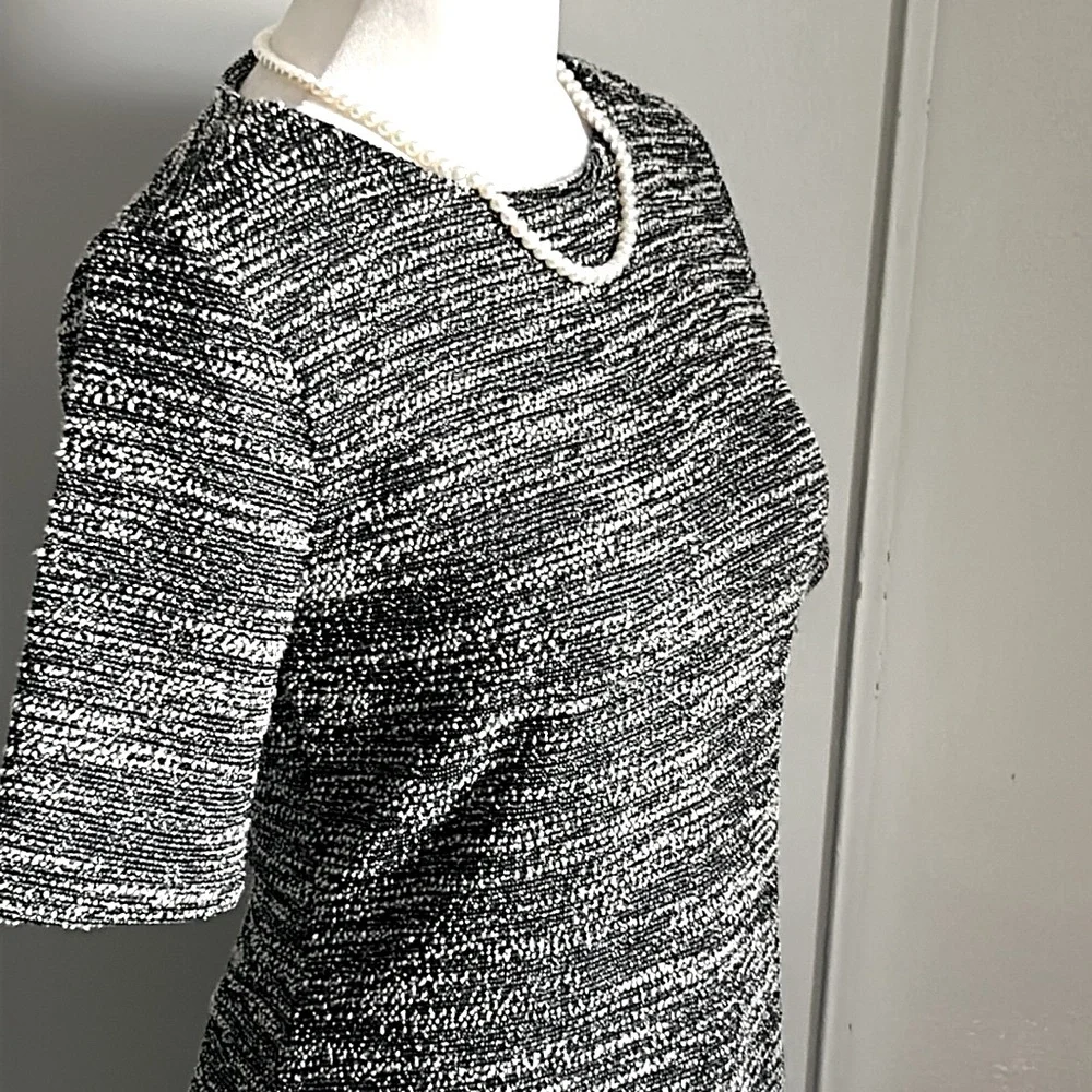 Banana Republic Women’s Boucle Tweed Textured Short Sleeve Midi Dress - Picture 2 of 7